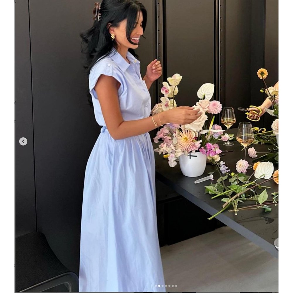 Zara Light Blue Shirt Dress